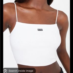 White kith sleeveless crop top